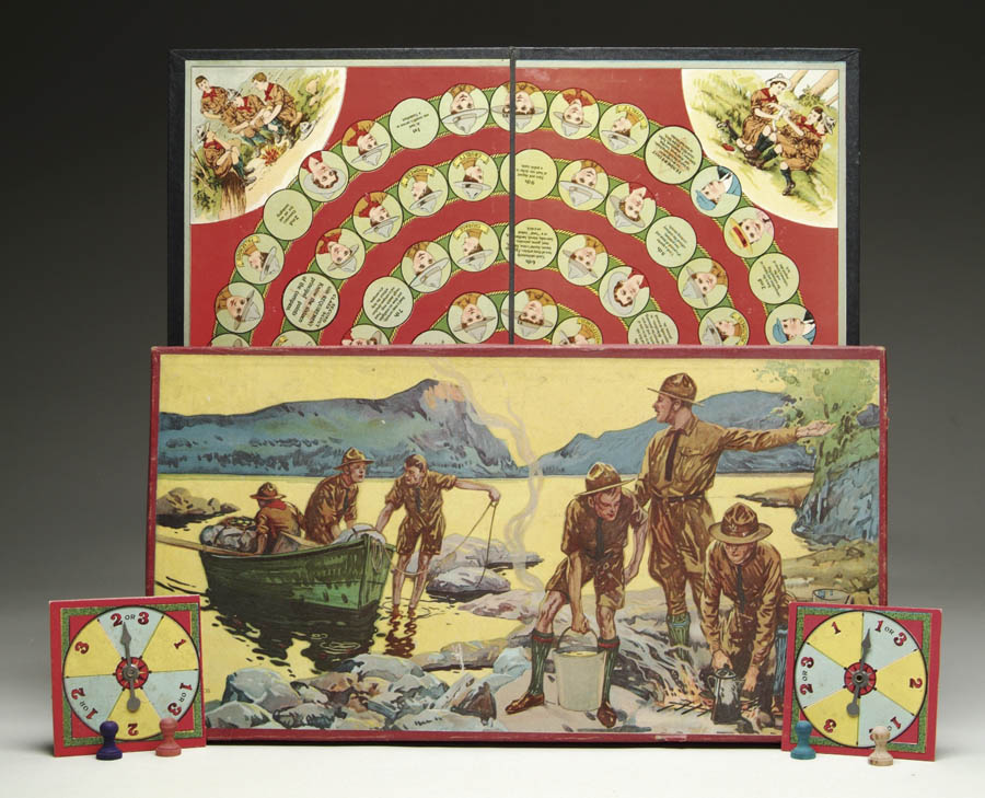 Appraisal: MCLOUGHLIN BROS AMERICAN BOYS GAME Nice lithographed box depicts several