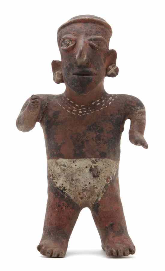 Appraisal: A Mexican Pre-Columbian Terracotta Figure Nayarit the male figure depicted