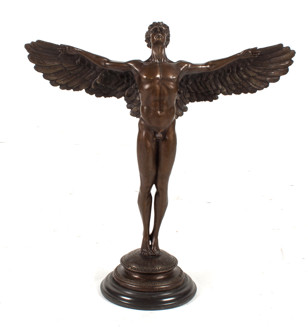 Appraisal: Classical style bronze of Icarus th century modeled as male