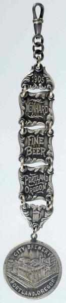 Appraisal: Portland City Brewery Watch Fob Circa Incredible embossed detail throughout