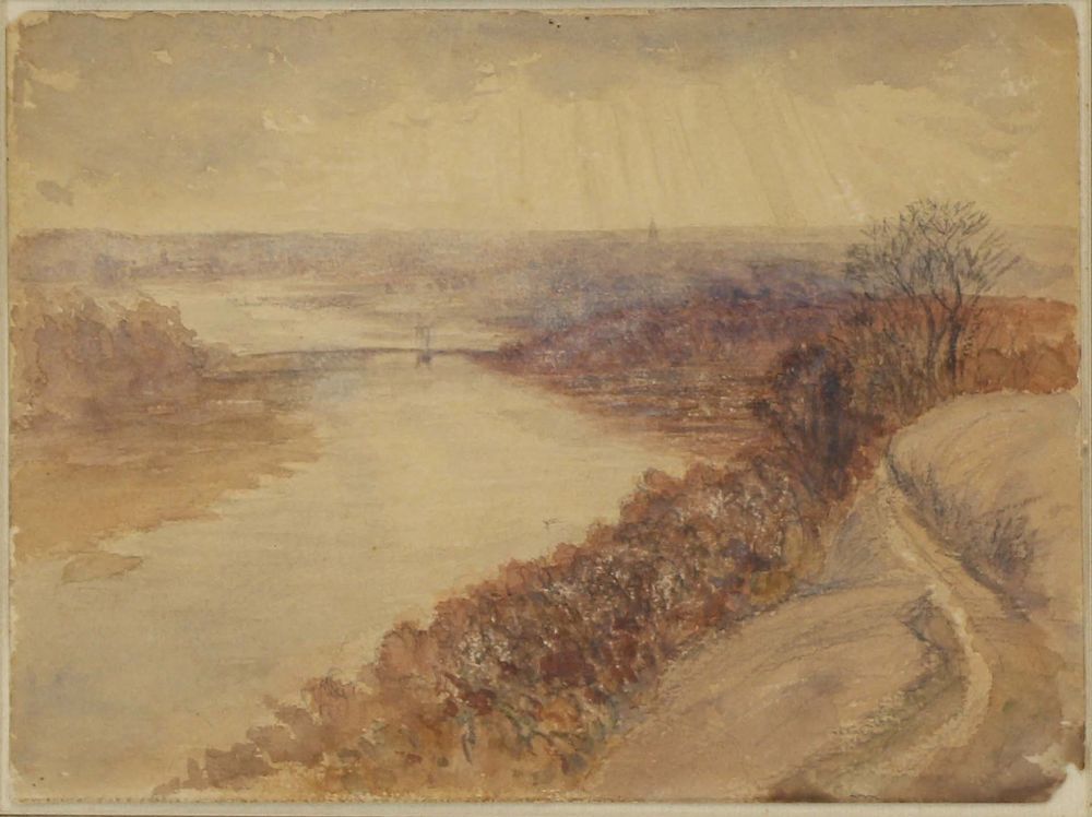 Appraisal: STANFORD WHITE AMERICAN - Watercolor Harlem River Davis Galleries label