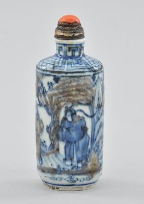 Appraisal: A Large Porcelain Snuff Bottle Cylindrical shape with a flared