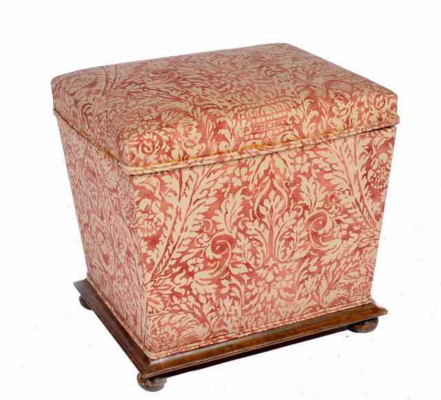 Appraisal: A VICTORIAN OTTOMAN STOOL with waisted sides wide