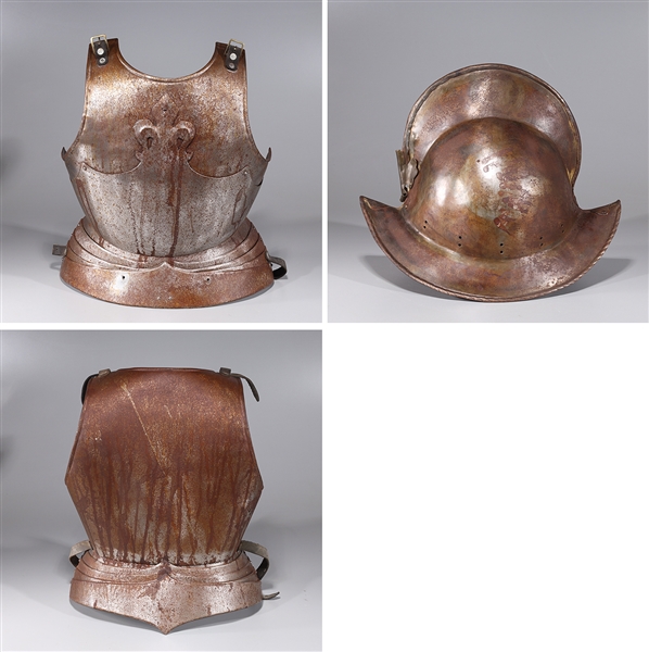 Appraisal: Victorian era breast and backplate in the th-century style embossed