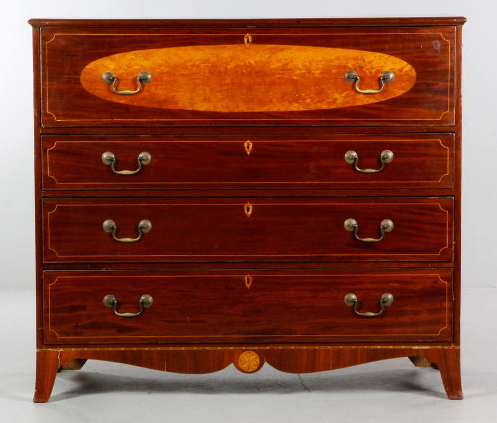 Appraisal: - th C Secretary Chest th century secretary chest mahogany