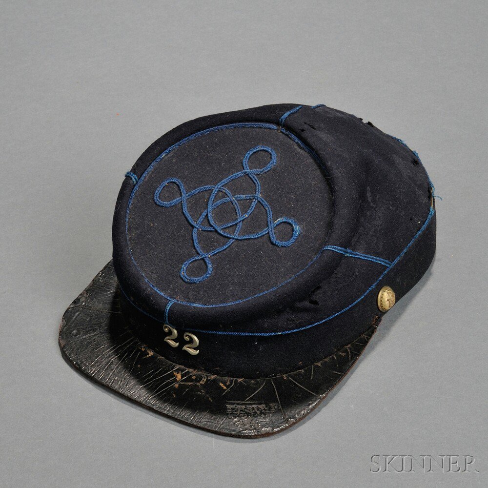 Appraisal: nd New York-type Kepi c - blue broadcloth body with