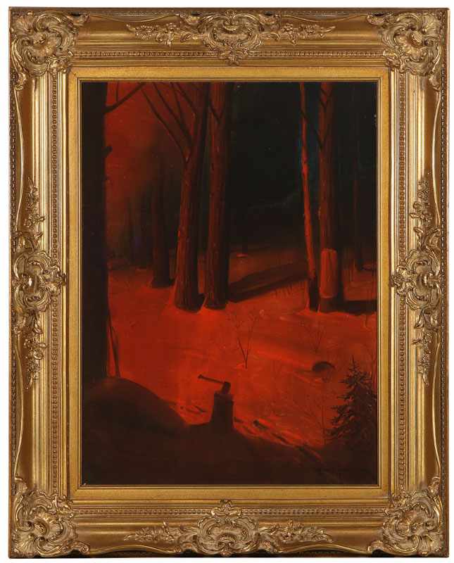 Appraisal: Interior Forest Scene '' H x '' W