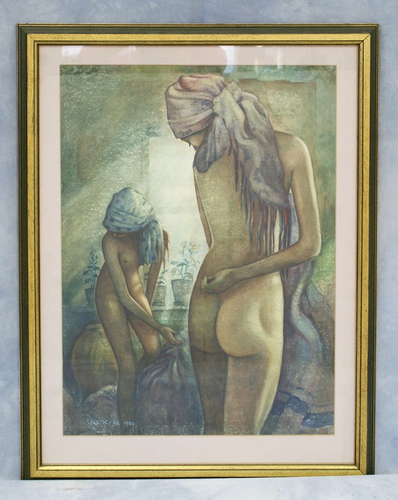 Appraisal: Joseph Kral th c w c Bathing Nudes x