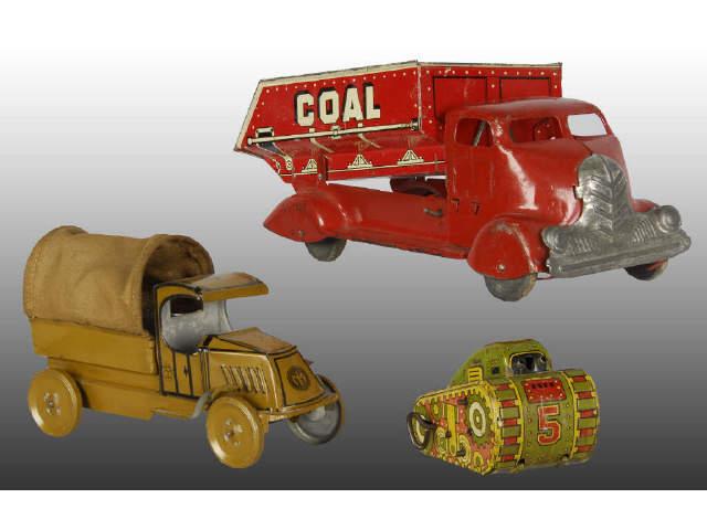 Appraisal: Lot of Tin American Vehicle Toys Description Includes L Marx