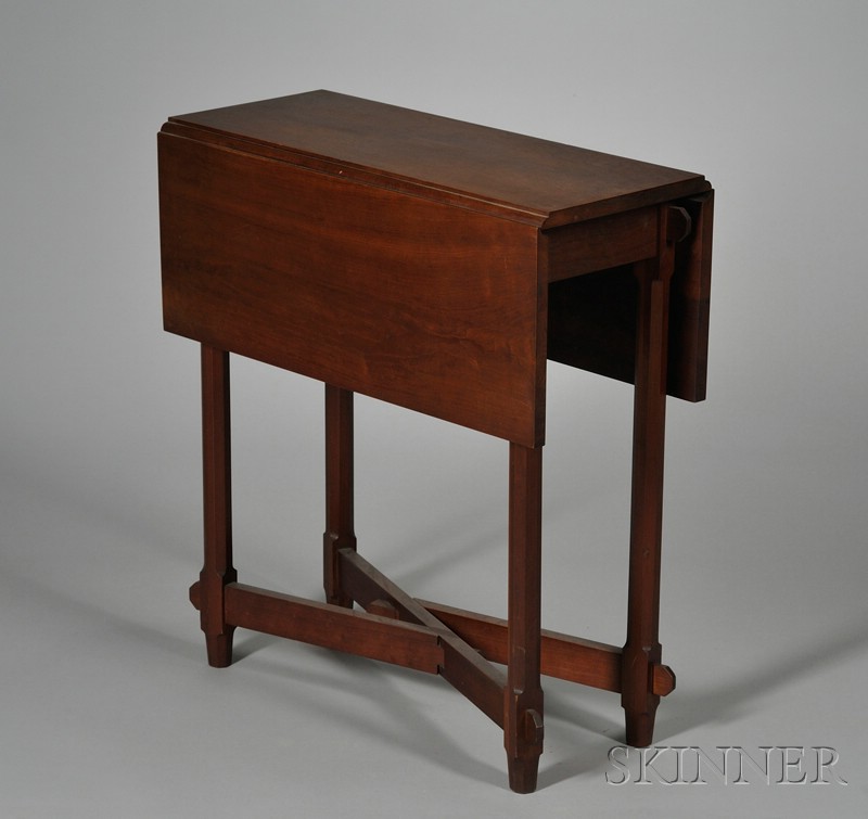 Appraisal: Arts Crafts Gate-leg Table Walnut United States Rectangular top with