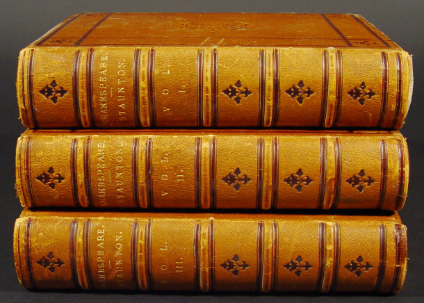 Appraisal: Shakespeare - Three leather bound volumes published by Taunton