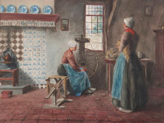 Appraisal: ADDISON T MILLAR American - DUTCH INTERIOR signed and located