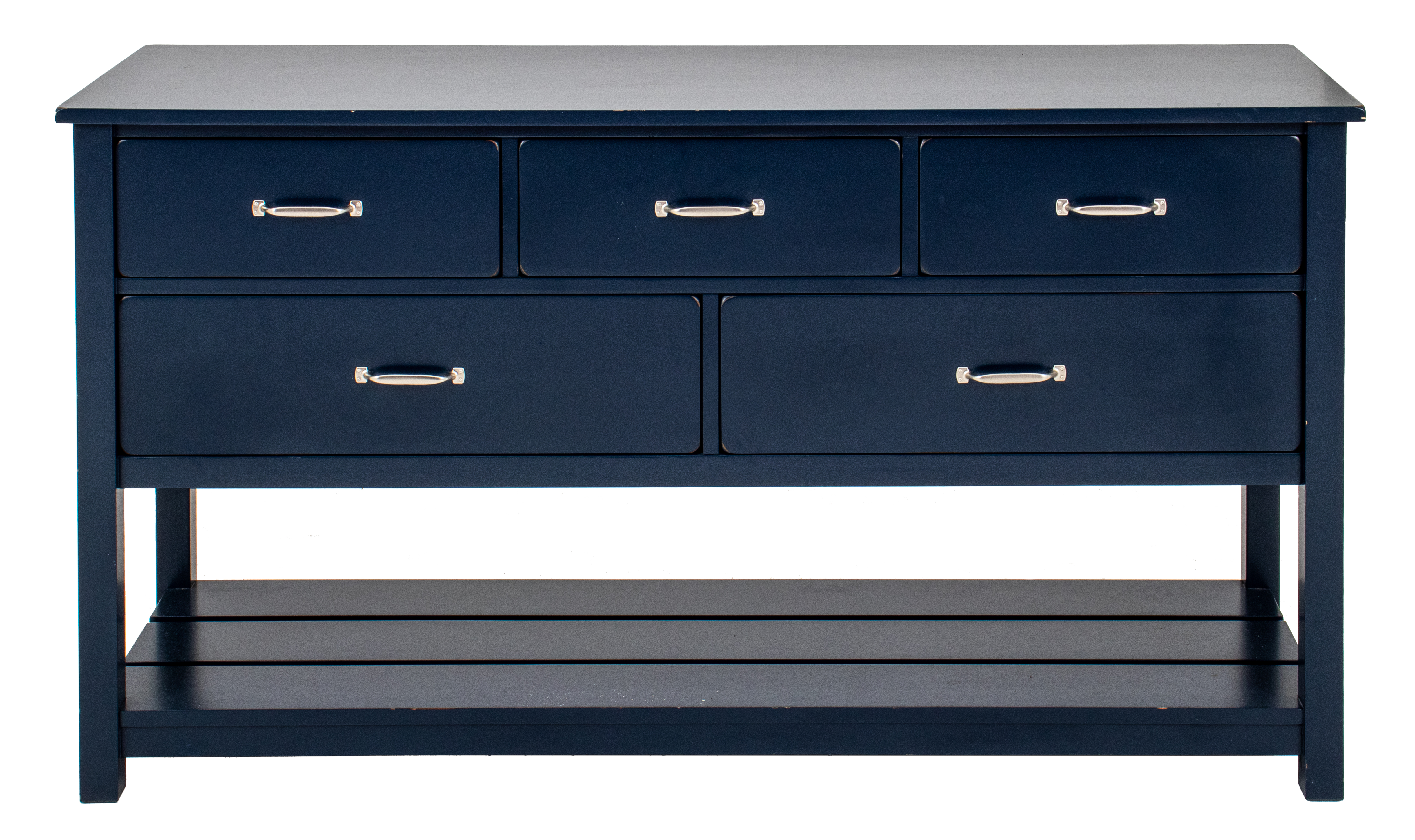 Appraisal: RUSTIC MODERN BLUE-PAINTED DRESSER Rustic Modern blue-painted dresser with rectangular