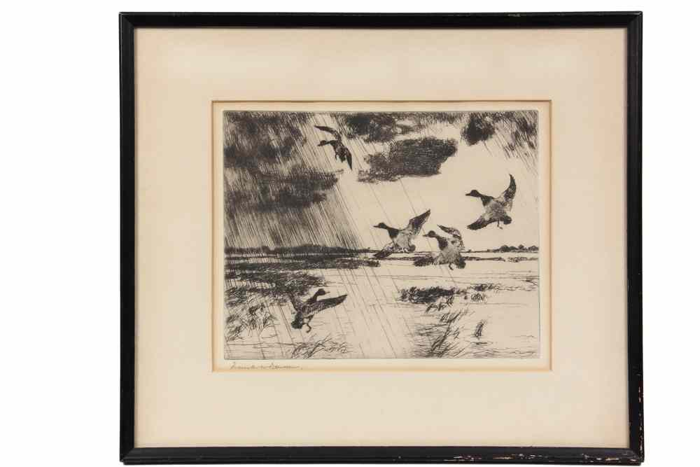 Appraisal: ETCHING - Mallards Rising by Frank Weston Benson MA -