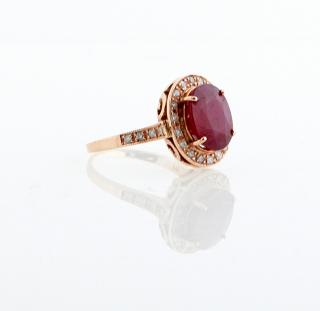 Appraisal: Lady's K Rose Gold Dinner Ring with a cara Lady's