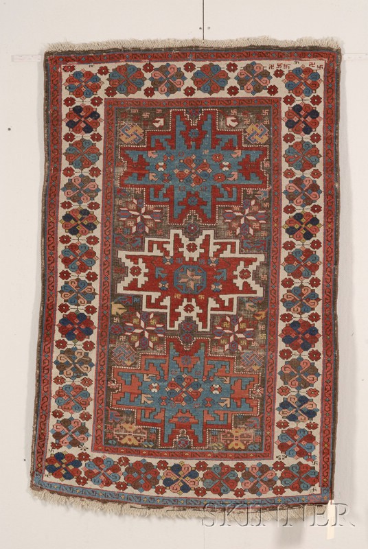 Appraisal: Kuba Rug Northeast Caucasus last quarter th century oxidized dark