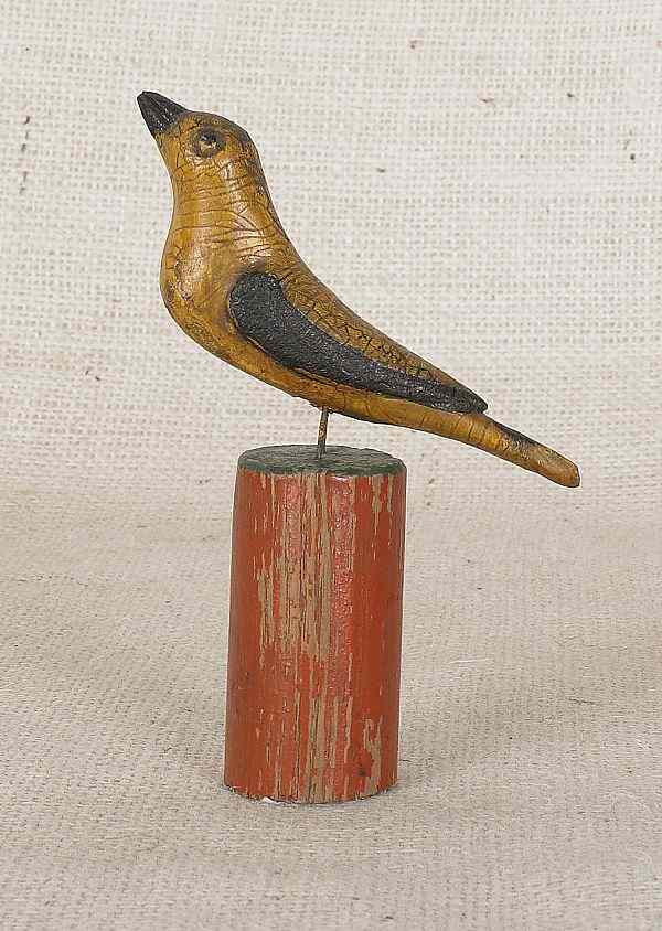 Appraisal: Schtockschnitzler Simmons Southeastern Pennsylvania active - carved and painted bird