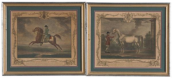 Appraisal: RACEHORSE MEZZOTINT ENGRAVINGS BY SEYMOUR SPENCER English each dated March