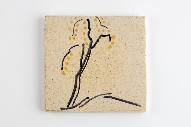 Appraisal: Sylvia Fox Strangways British - Blossom Tree tile monogrammed and