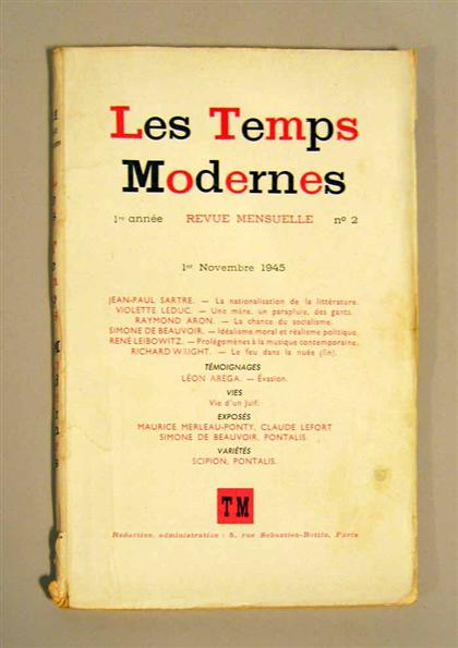 Appraisal: vols wrappers French Literary Periodical Literature Sartre Jean-Paul founder editor