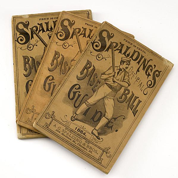 Appraisal: THREE TH C SPALDINGS OFFICIAL BASEBALL GUIDES and Contain the