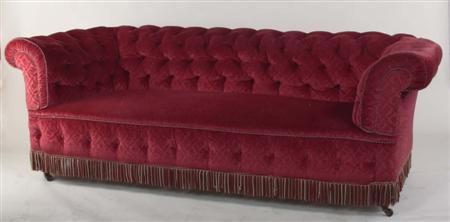 Appraisal: A Victorian button back Chesterfield sofa the whole upholstered in