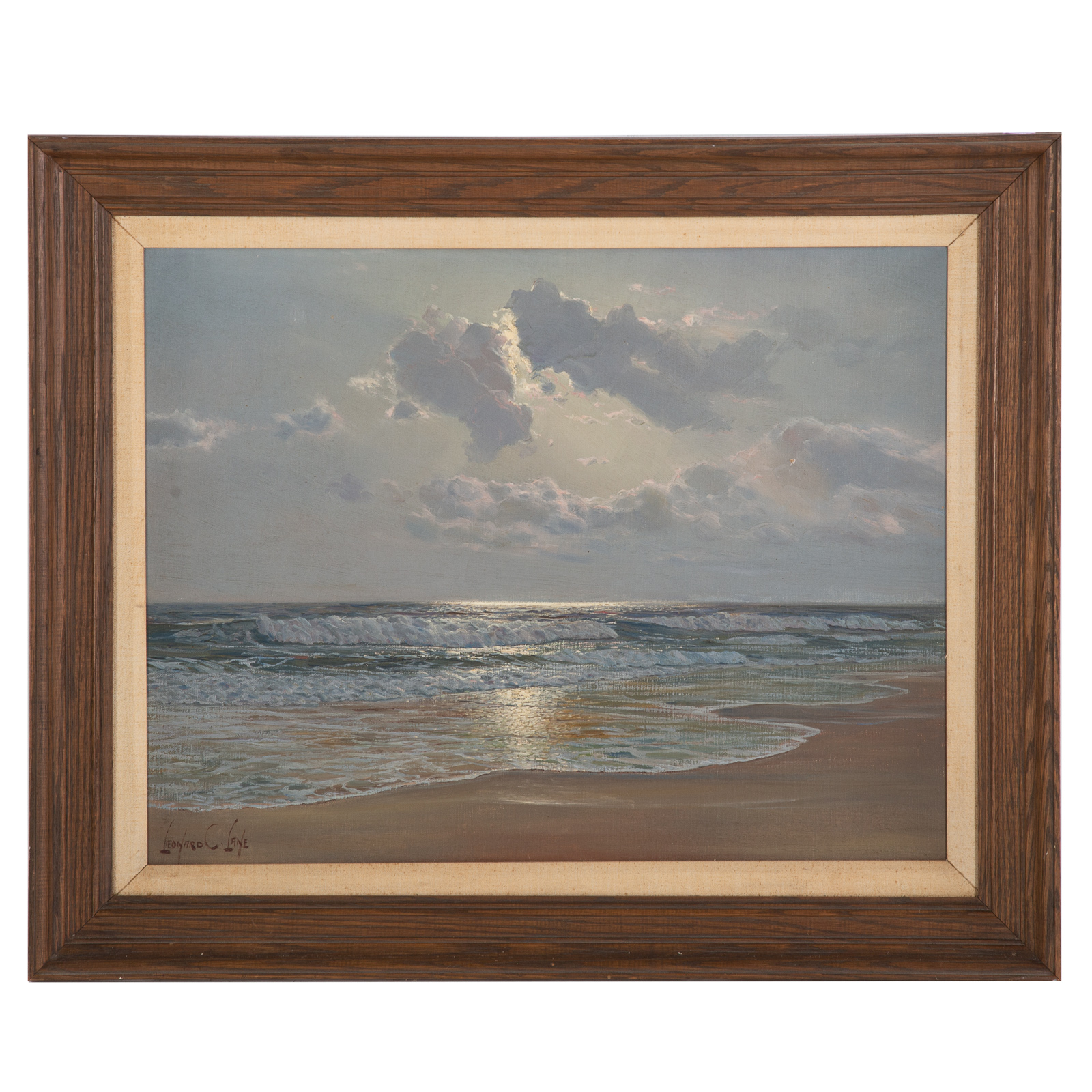 Appraisal: LEONARD C LANE SUNLIT SEASCAPE OIL ON CANVAS American -