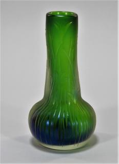 Appraisal: Dan Shura for Orient Flume Cameo Glass Vase CALIFORNIA TH