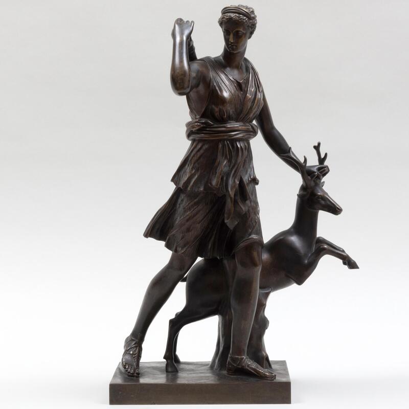 Appraisal: French Bronze Model of Diana the Huntress in high Provenance