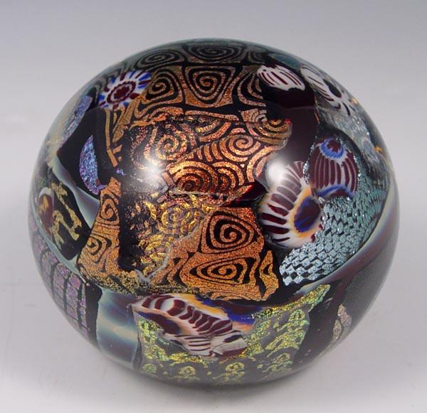 Appraisal: VANDERLAAN BLISS ART GLASS PAPERWEIGHT Peter Vanderlaan and Mary Beth