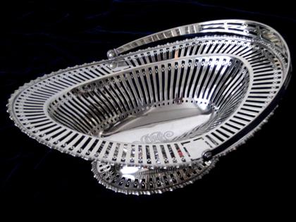 Appraisal: Sterling silver George III style cake basketmade for tiffany co