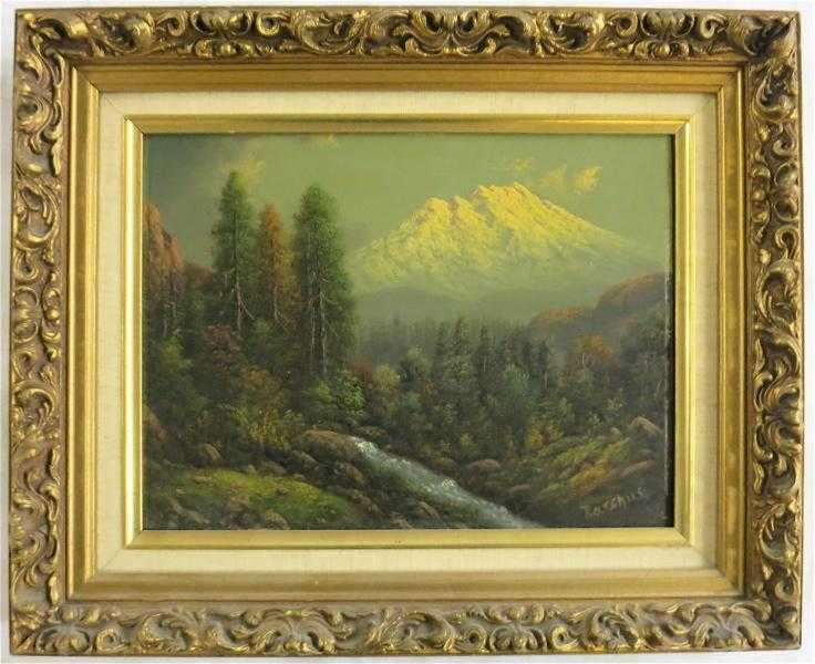 Appraisal: ELIZA R BARCHUS OIL ON BOARD Oregon - Mount Shasta