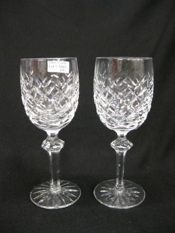 Appraisal: Pair of Waterford Cut Crystal Wines excellent