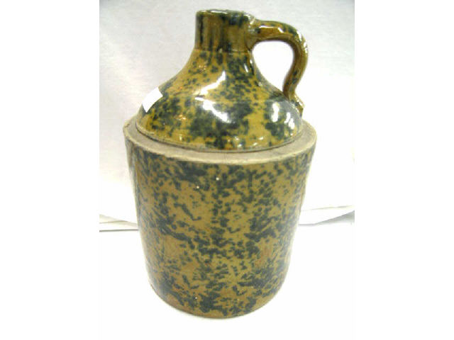 Appraisal: Early Spongeware Decorated Stoneware Jug