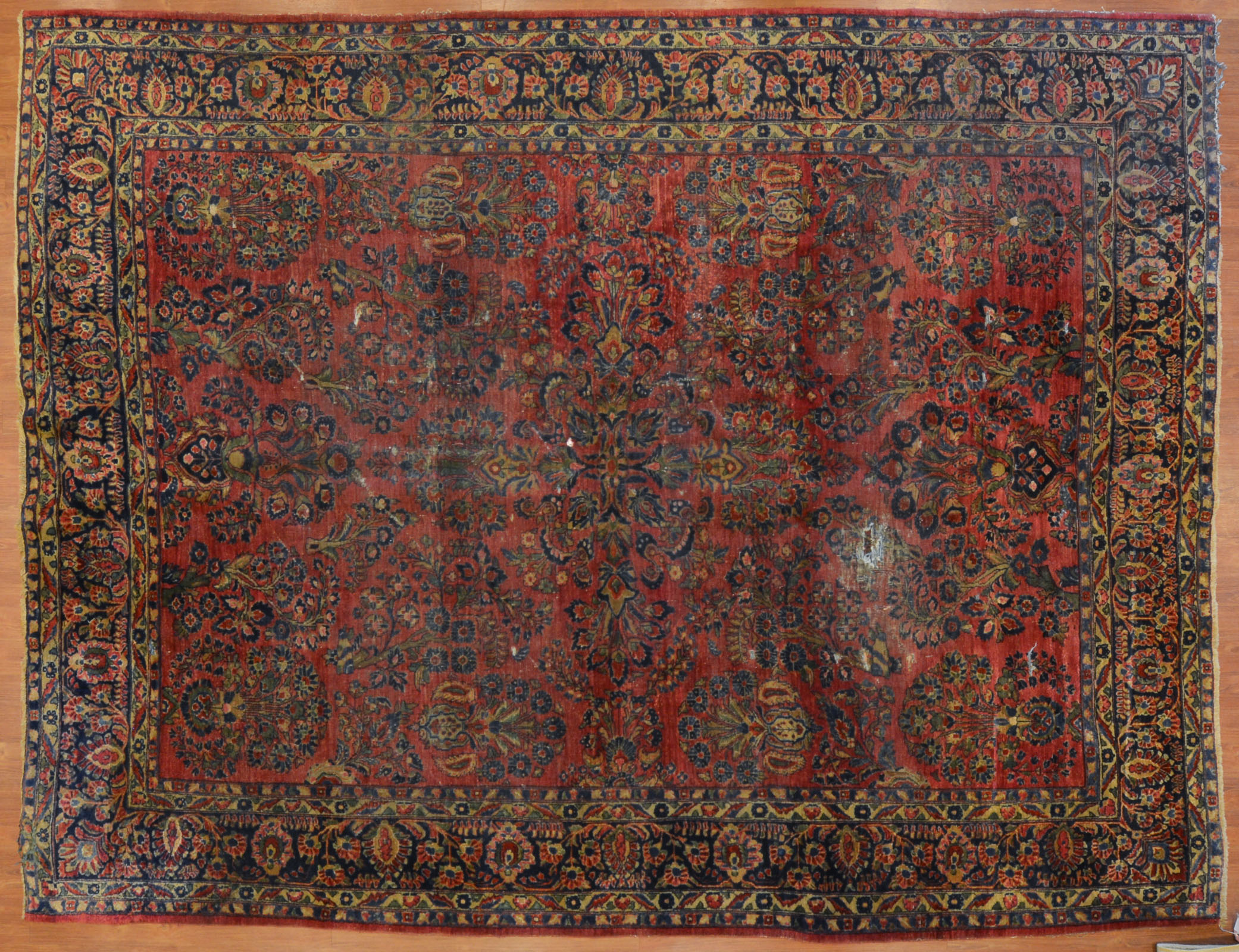 Appraisal: SEMI-ANTIQUE SAROUK RUG PERSIA X Second quarter- th century hand-knotted