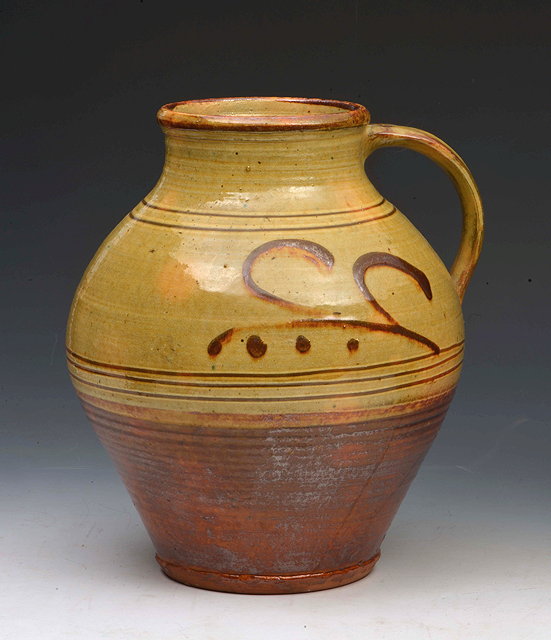 Appraisal: Michael Cardew British - Jug trailed slipware decoration Winchcombe Potterycirca