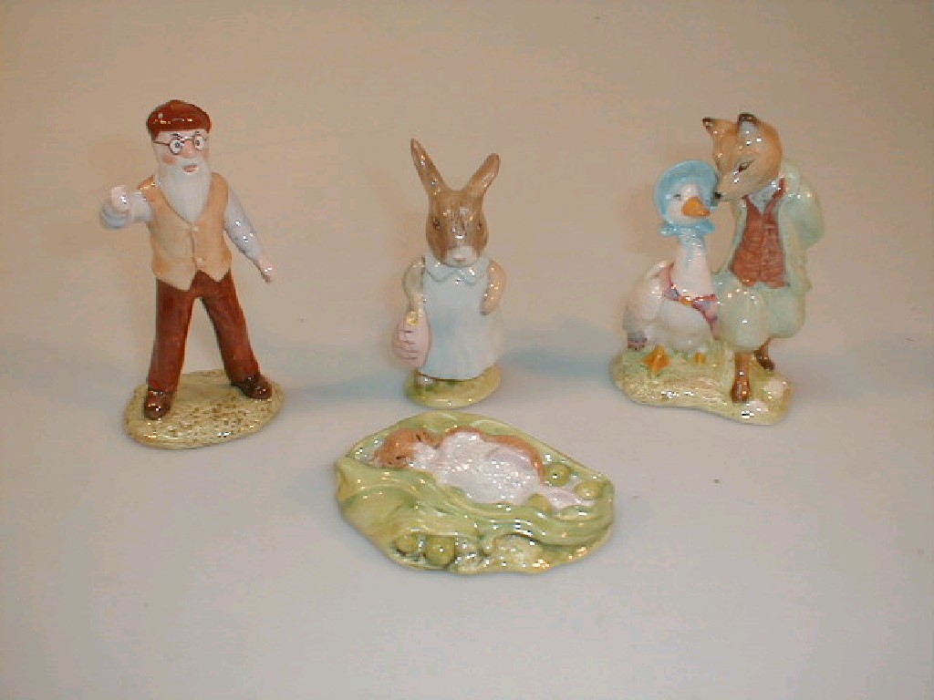 Appraisal: Four Royal Albert Beatrix Potter figures Timmy Willy sleeping Mrs