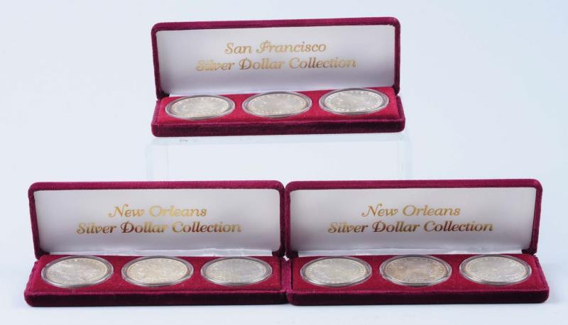 Appraisal: Lot Of Morgan Silver Dollars In Cases Two O MS