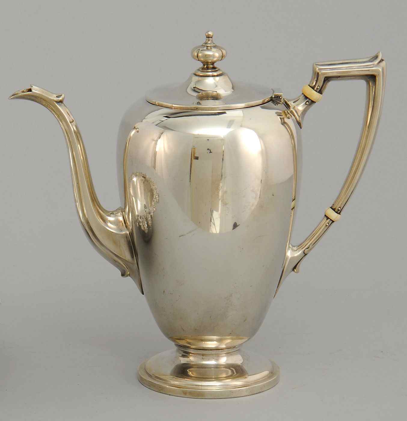 Appraisal: DOMINICK HAFF STERLING SILVER COFFEEPOTIn the Pointed Antique'' pattern Monogrammed