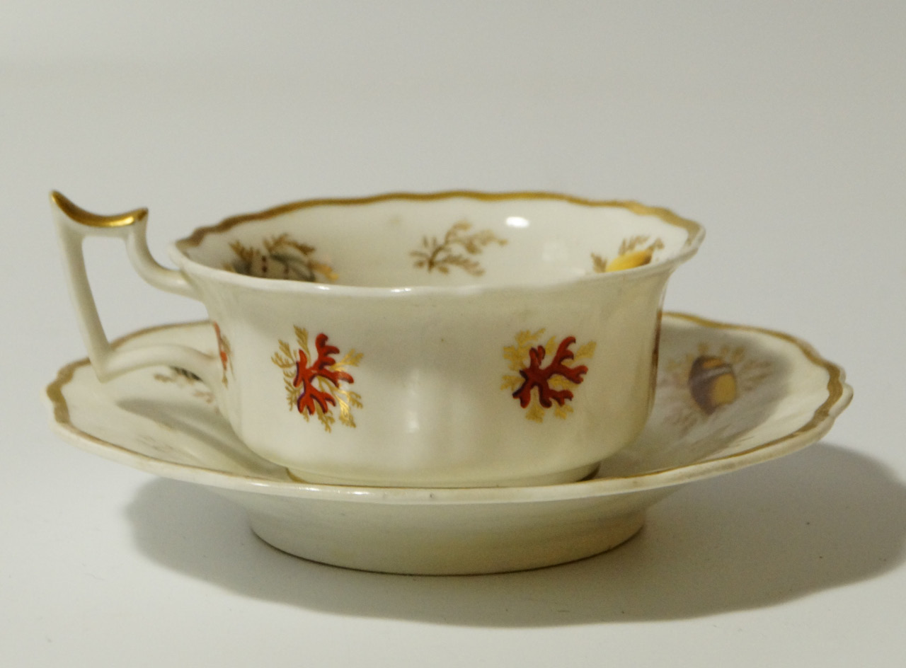 Appraisal: A thC English porcelain cabinet cup and saucer cm wide