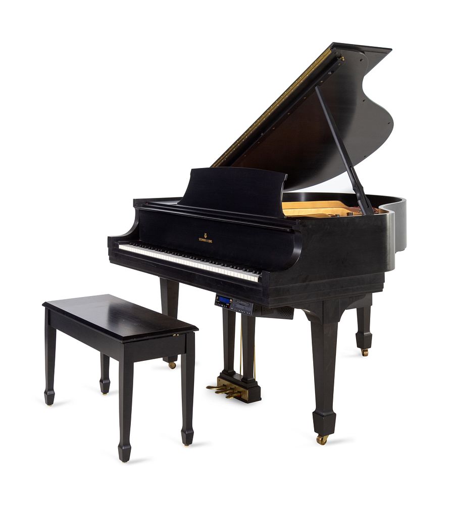 Appraisal: A Steinway Sons Black Lacquered Baby Grand Piano A Steinway