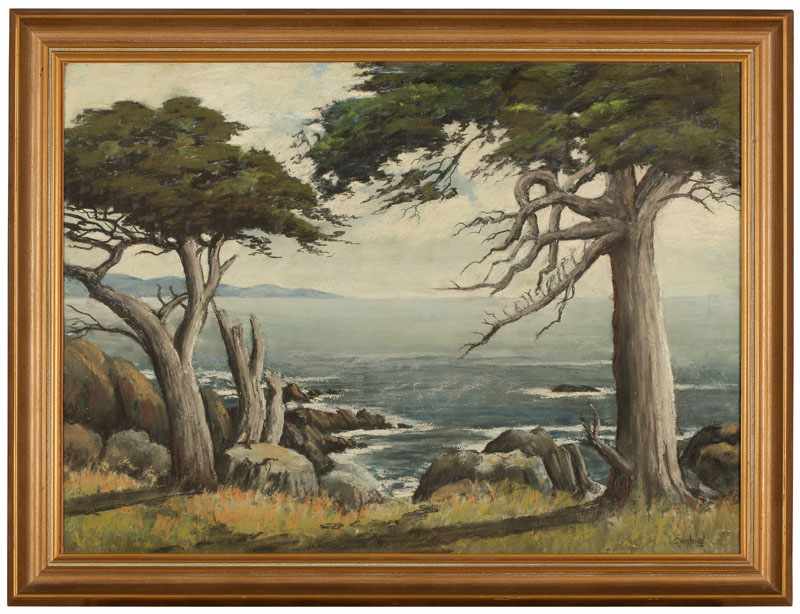 Appraisal: 'Cypress Trees at Pebble Beach'' sight size '' H x