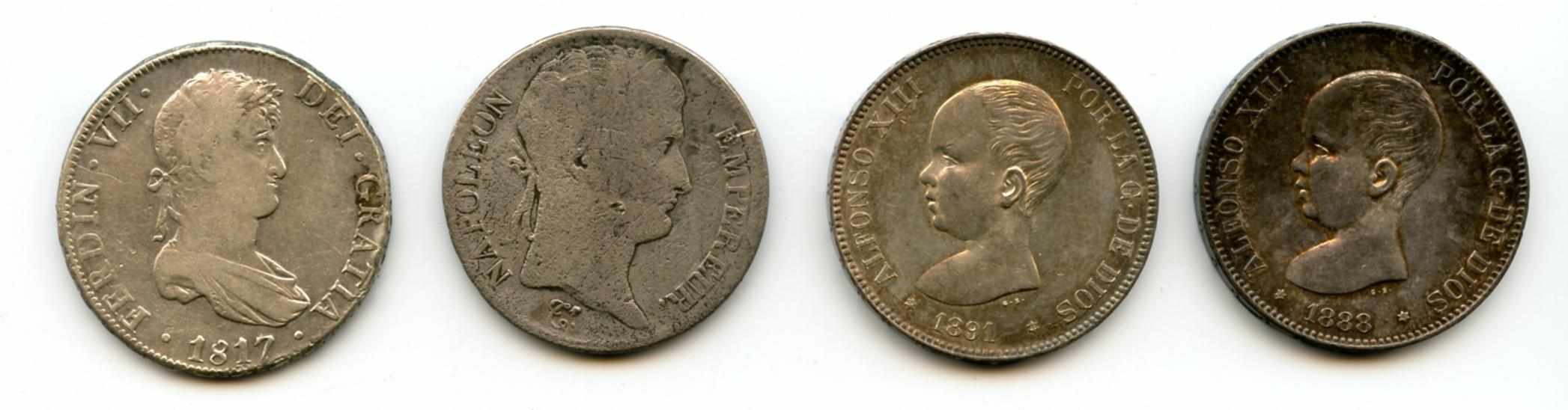 Appraisal: Spain Alfonso XIII Pesetas MP PG Together with Bolivia Reales