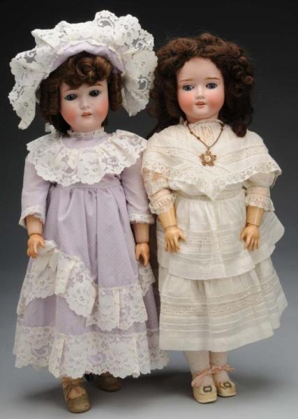 Appraisal: Lot of German Bisque Girls Description Germany Ca -inch doll