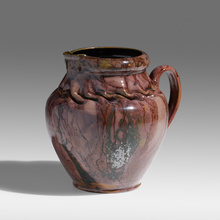 Appraisal: George E Ohr EXCEPTIONAL AND LARGE PITCHER USA - glazed