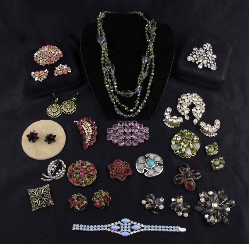 Appraisal: LOT OF COSTUME JEWELRY To include HOBE' brooch and earring