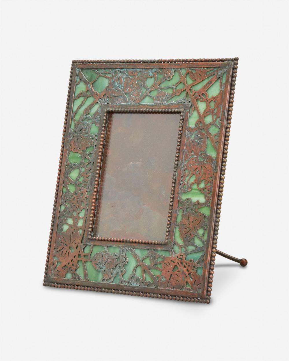 Appraisal: A Tiffany Studios Grape Vine bronze picture frame Circa -