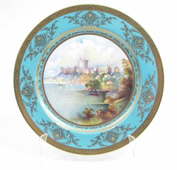 Appraisal: A Minton porcelain cabinet plate painted by R Shufflebotham centered