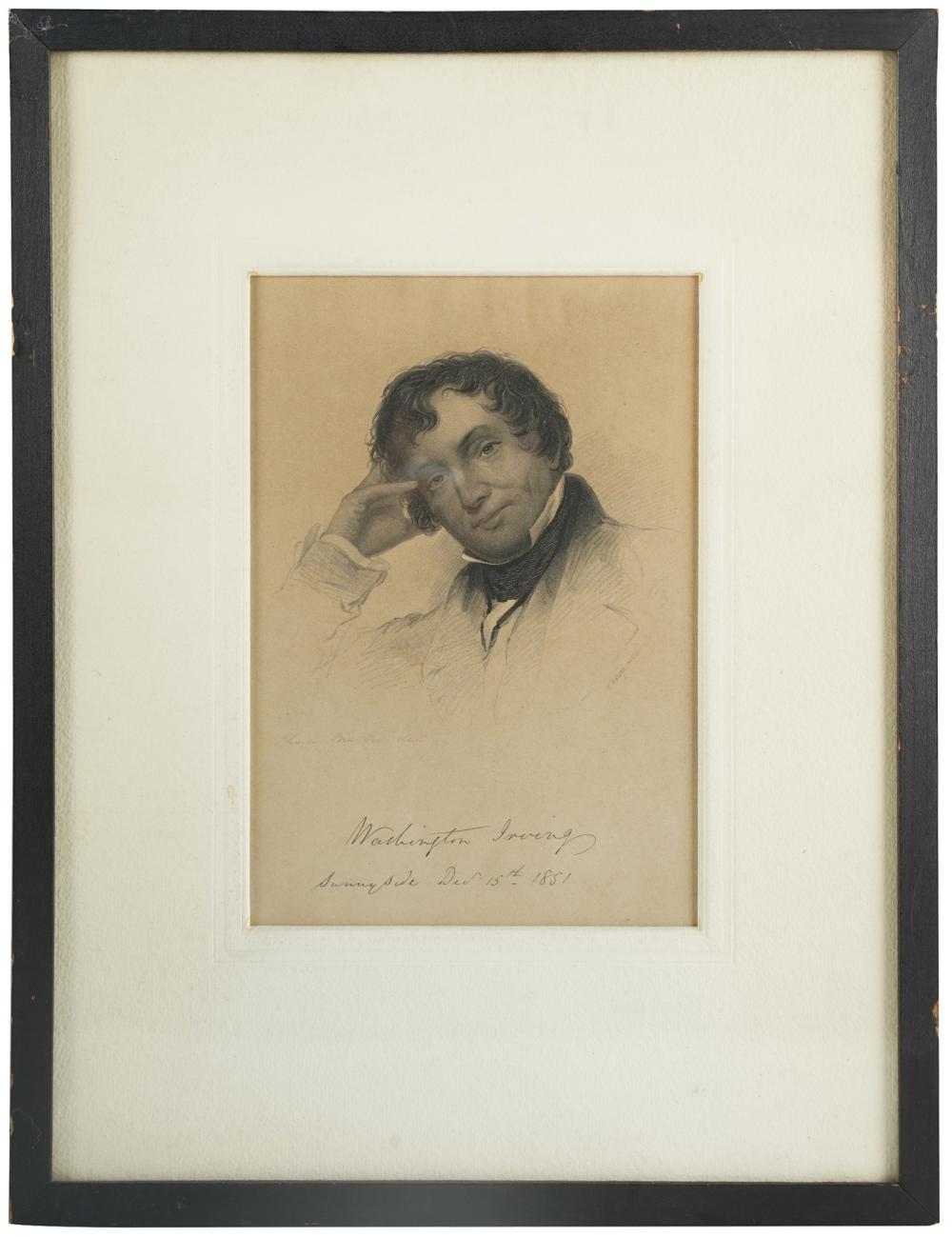 Appraisal: AFTER CHARLES MARTIN - WASHINGTON IRVING Washington Irving Sunnyside Dec