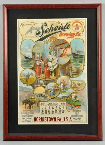 Appraisal: Adam Scheidt Brewing Poster From Norristown PA Nicely framed and